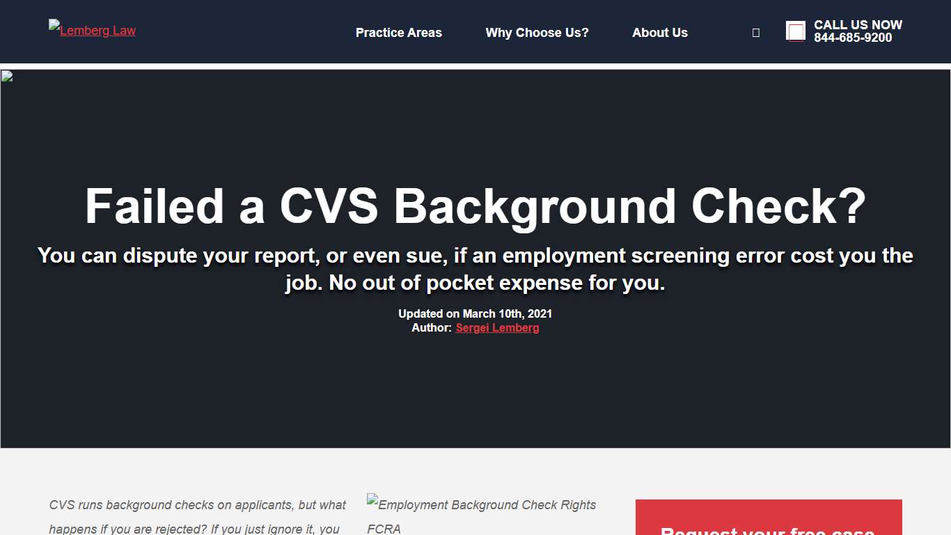 CVS Background Check Error Cost You A Job? We Can Help
